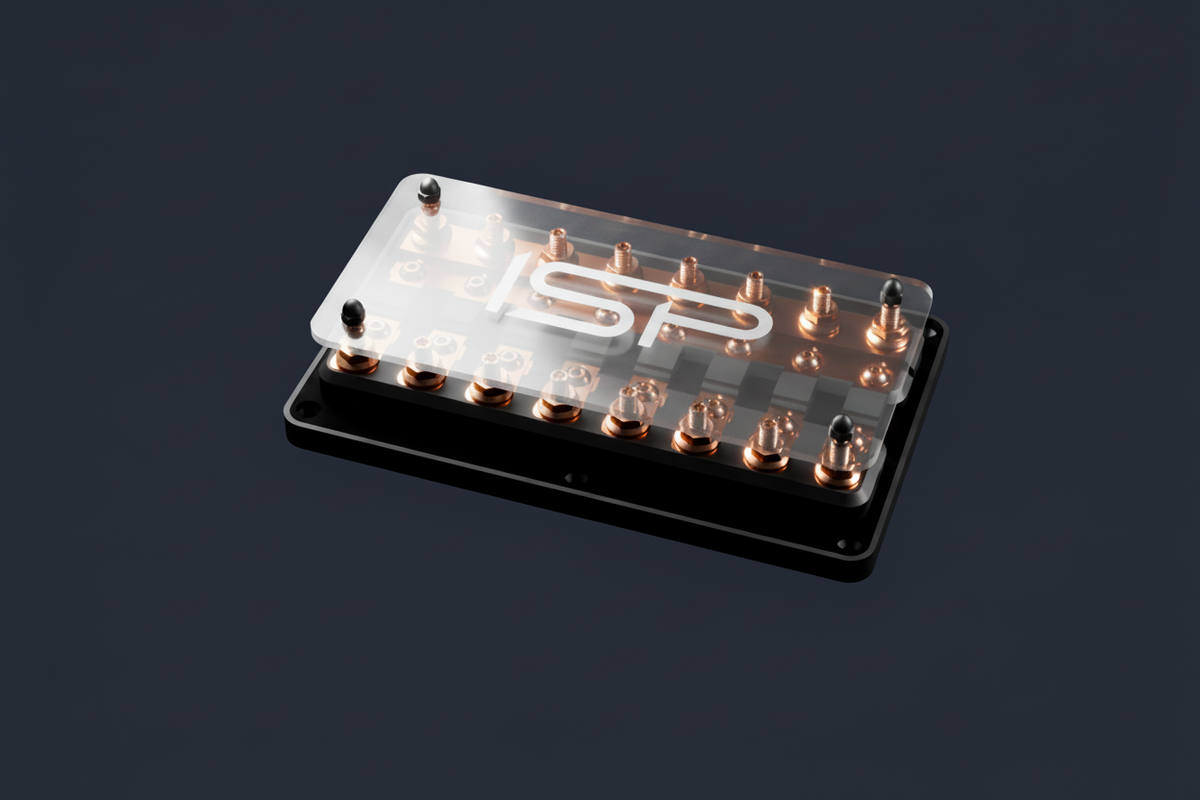 Fusibiliera MiniANL FBM8x 8 OUT in rame puro - ISP Audio
